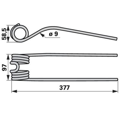 Kreiselheuerzinken 06580456 25 Stück zu Deutz-Fahr