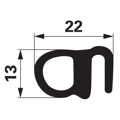 Dichtungsprofil EPDM zum Aufkleben