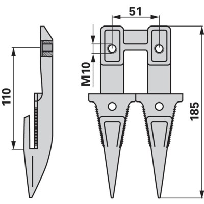 Reform Doppelfinger breite Lappen 110.421.210