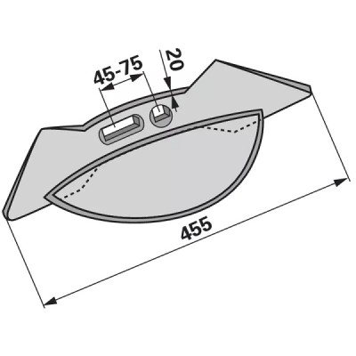 Doppelherzrandschar - Lochabstand 45 - 75 mm