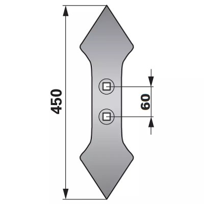 Doppelherzschar - Lochabstand 60 mm 