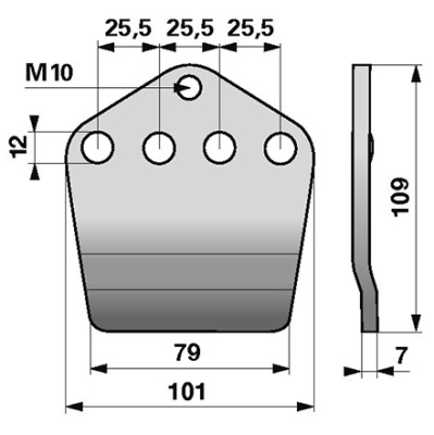 ESM Messerhalter mit Schraube H103.201.710