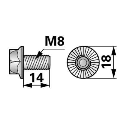 ESM Rippschraube M8 x 14 H095.313.360
