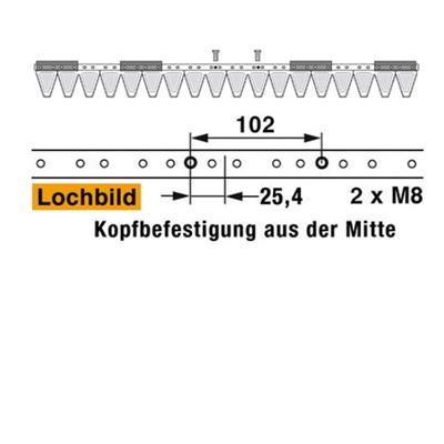 Mähmesser 91 cm Esm 248.1670 mit 18 Klingenspitzen