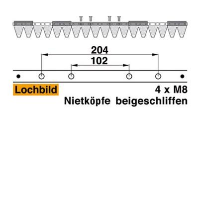 Mähmesser 91 cm Esm 249.1610 mit 18 Klingenspitzen