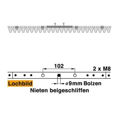 Mähmesser (Obermesser) 122 cm Esm 251.0270 mit 24 Klingenspitzen (Kopie)