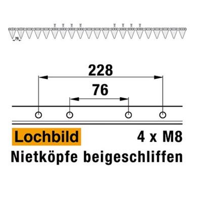 Mähmesser 159 cm Esm 260.0310 mit 21 Klingenspitzen 