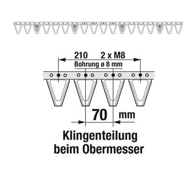 Obermesser 123 cm Esm 262.5050 mit 18 Klingenspitzen