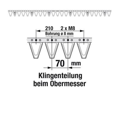 Obermesser 161 cm Esm 262.5120 mit 24 Klingenspitzen 