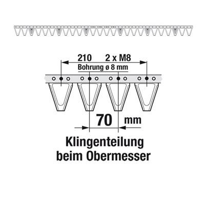 Obermesser 170 cm Esm 262.5080 mit 26 Klingenspitzen