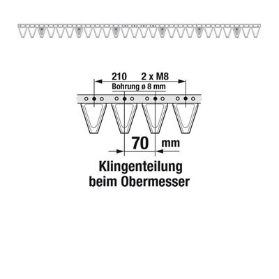 Obermesser 170 cm Esm 262.6220 mit 26 Klingenspitzen 