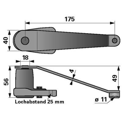Stabilisator M24 x 2,5 150 mm Hülsenlänge 280-345 mm Gesamtlänge Spannkette