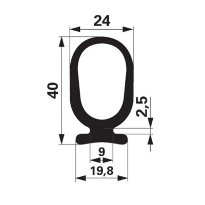 Fingerschutzprofil 24x40 mm