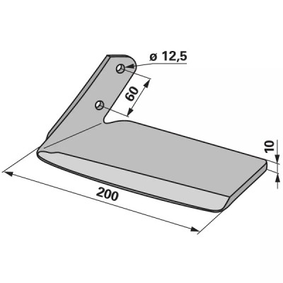 Flügelschar - links - Arbeitsbreite 200 mm