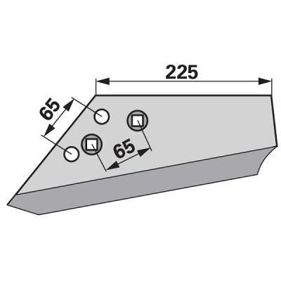 Flügelschar - links - Arbeitsbreite 225 mm