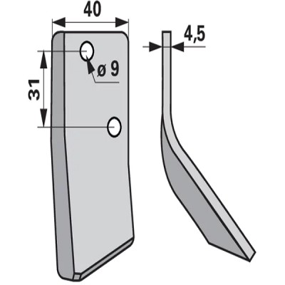 Mischwagen - Fräsmesser 94832601 zu Delaval