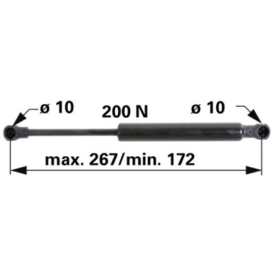 Gasdruckfeder 0.008.2737.3 für Tür zu Hürlimann