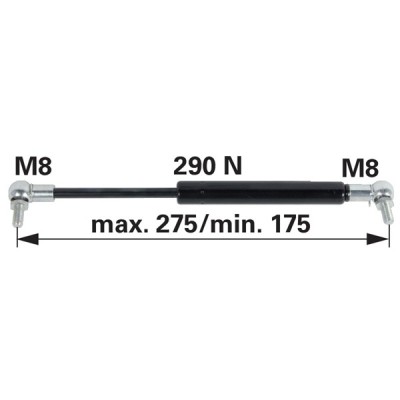 Gasdruckfeder 3478319M2 zu Massey Ferguson