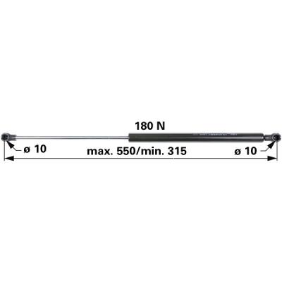 Gasdruckfeder 3234163R1 für Frontscheibe zu Case IH