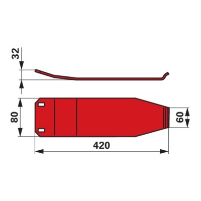 Gleitkufe 55911400 zu Kuhn Scheibenmäher