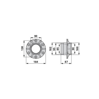 Gleittellernabe 06567235 zu Deutz-Fahr vertikal