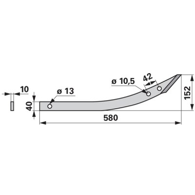 Greiferzinke 580 mm