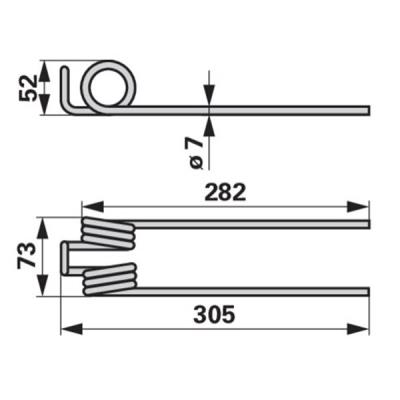 Schubwendrechenzinken zu Bandheuer Hagedorn Polyp 