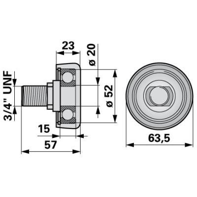 Kolbenrolle/Laufrolle AE30220 zu John Deere