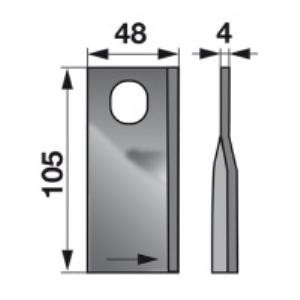 Kreiselmäherklingen links KT5514100001 zu Deutz-Fahr Scheibenm.