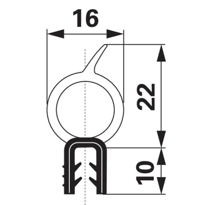 Kanntenschutz mit Moosgummi Dichtungsprofil - Klemmbereich 3-5 mm