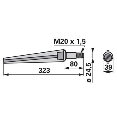 Kreiseleggenzinken gerade zu Doublet Record 323x39