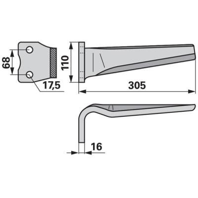 Kreiseleggenzinken links zu Kuhn 525.395.00/525.605.00