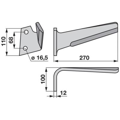 Kreiseleggenzinken links zu Kuhn 525.495.00/525.495.10