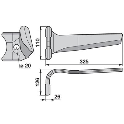 Kreiseleggenzinken links zu Kuhn 525.975.10