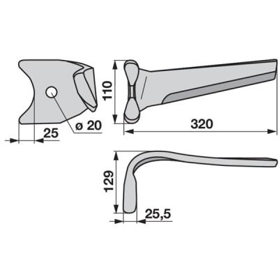 Kreiseleggenzinken links zu Kuhn 525.965.10