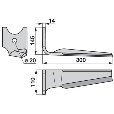 Kreiseleggenzinken links zu Kuhn K2500070/K2500071