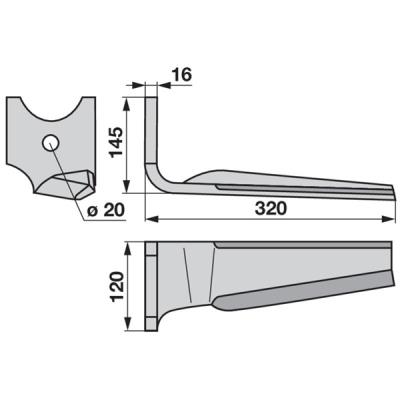 Kreiseleggenzinken links zu Kuhn K2500090