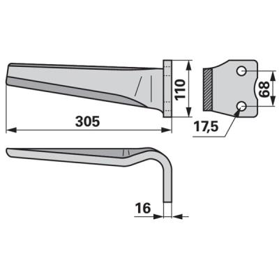 Kreiseleggenzinken rechts zu Kuhn 525.394.00/525.604.00