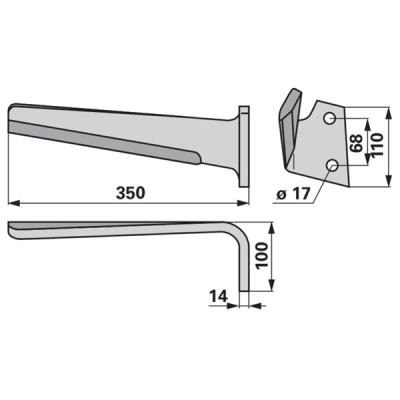 Kreiseleggenzinken rechts zu Kuhn 525.524.10/525.524.11