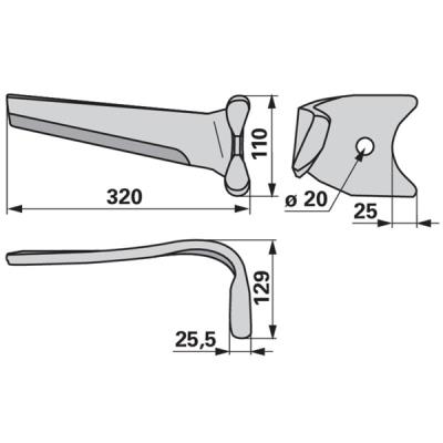 Kreiseleggenzinken rechts zu Kuhn 525.964.10