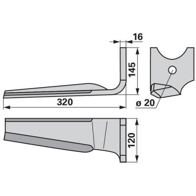 Kreiseleggenzinken rechts zu Kuhn K2500100