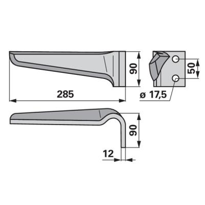 Kreiseleggenzinken rechts zu Kverneland MAE010146/ MAE010144