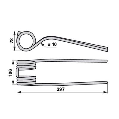 Kreiselheuerzinken VF16644761.86 zu Vicon-PZ