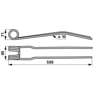 Kreiselschwaderzinken VF16644864.86 zu Deutz-Fahr