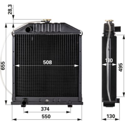 Kühler 5167365 zu Traktor Fiat