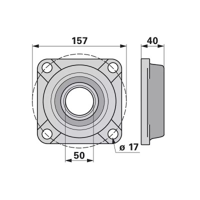 Lagereinheit - Lochkreis 157 mm
