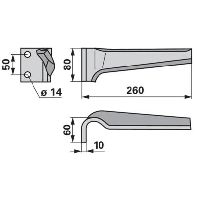 Kreiseleggenzinken links zu Alpego 260x80x10