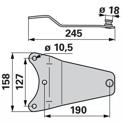 Messerhalter YA0336K0 zu Deutz-Fahr Trommelmäher