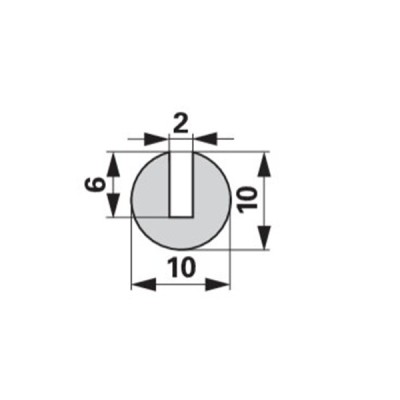 Moosgummi-Profile - Profilgummi - EPDM Qualität - Rundschnur AD 10 mm