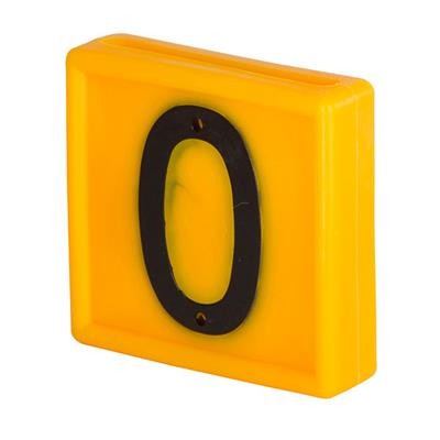 Nummernblock Standard 10 Stück Ziffer 0 gelb